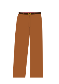 mens unisex brown trousers with belt