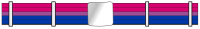 Bisexual pride flag belt with 5 stripes 