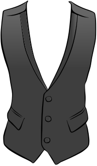 Dark gray waistcoat black contrast detailing gradient 