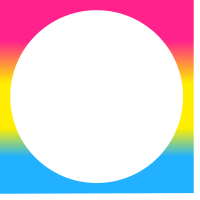 Pansexual pride wavy gradient frame round 