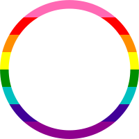 LGBT gay pride original pink round frame overlay