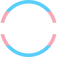 Trans pride flag round profile frame 