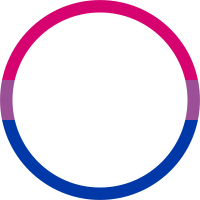 Bisexual pride flag round profile frame 
