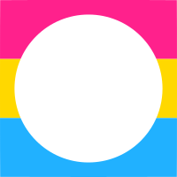 Pansexual pride flag square profile frame or border 