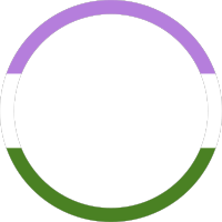 Genderqueer pride flag round border or frame 