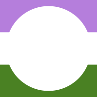 Genderqueer pride flag square profile frame border