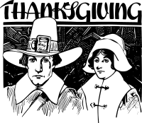 Thanksgiving Pilgrim Couple