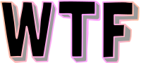 WTF pink orange letters