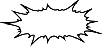 comic burst speech bubble white 