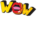 wow lips yellow black comic 