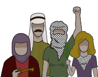 A group of Palestinians