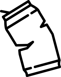 Crushed can icon
