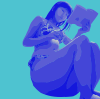Lady at Beach Reading