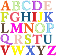 Colorful Alphabet Uppercase - No Fill