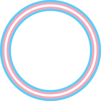 Trans pride inner circle frame bordet