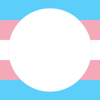 Transgender pride round border on square
