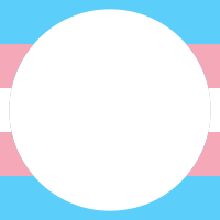 Transgender pride flag thin round border frame 