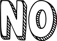 NO white 3D word art block text