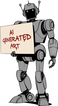 Robot Holding an AI Sign