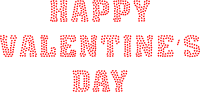Happy Valentines Day Typography Hearts