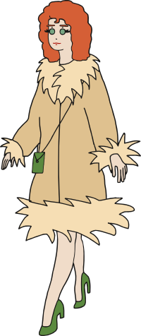Fur coat lady