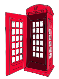 English telephone box