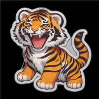 baby tiger sticker