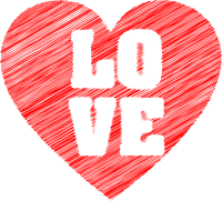 Love Heart Typography Scribble II