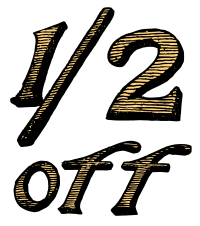 Half Off - Text