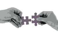 Two Hands and a Puzzle Piece