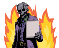 Ghoul Holding Blank Sign - Colour Remix