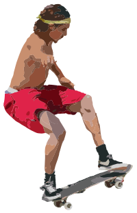 Jumping on a Skateboard