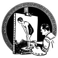 Man Painting a Woman