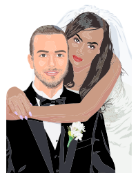 Bride And Groom Wedding Portrait - Alternative Remix