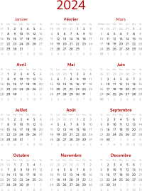 Calendrier 2024 fr