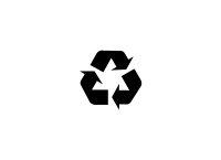 black recycling symbol public domain