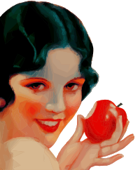 Lady Bites an Apple