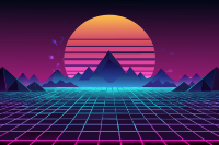 Synthwave background