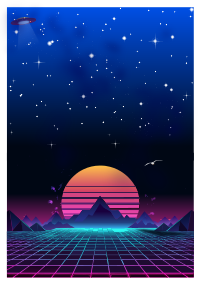 synthwave background - SKY REMIX