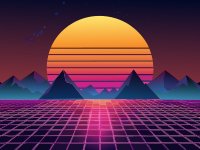 Synthwave sunset