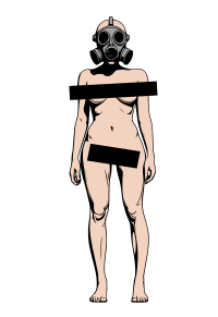 Woman in a Gas Mask