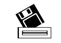 Floppy disc drive icon