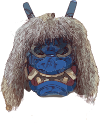 Blue Namahage Mask