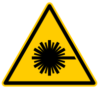 Laser Beam Caution Sign - Panneau de Danger Rayonnement Laser