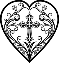 AI Generated Heart Cross 2