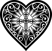 AI Generated Heart Cross 3