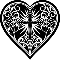 AI Generated Heart Cross 4