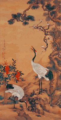 Red Crowned Cranes
