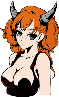 Anime Demon Woman - Colour Remix