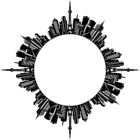 AI Generated Tokyo Skyline Frame